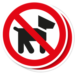 Sticker huisdieren verboden bestellen StickersNow com