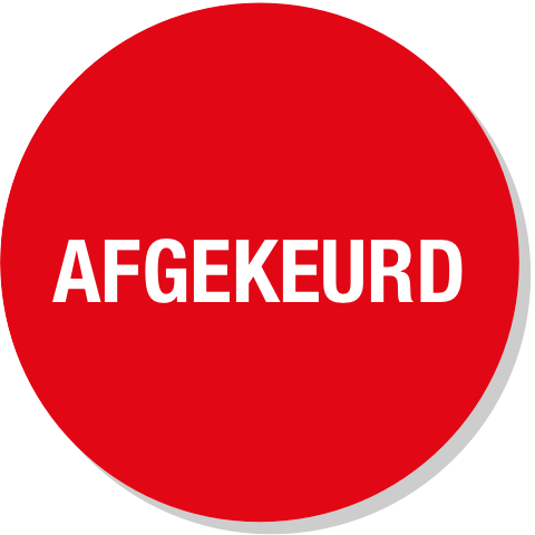 Afgekeurd sticker eenvoudig