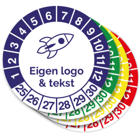 Keuringssticker met logo 1