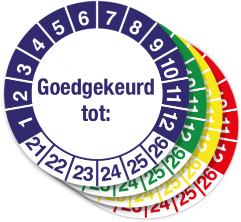 Sticker Goedgekeurd tot