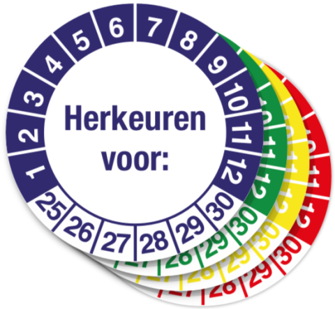 Keuringssticker Herkeuren Voor