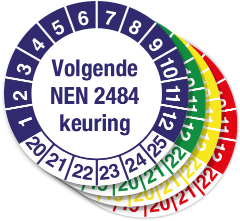 keuringssticker volgende NEN 2484 keuring