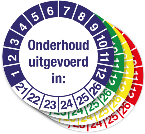 Keuringssticker Onderhoud Uitgevoerd In