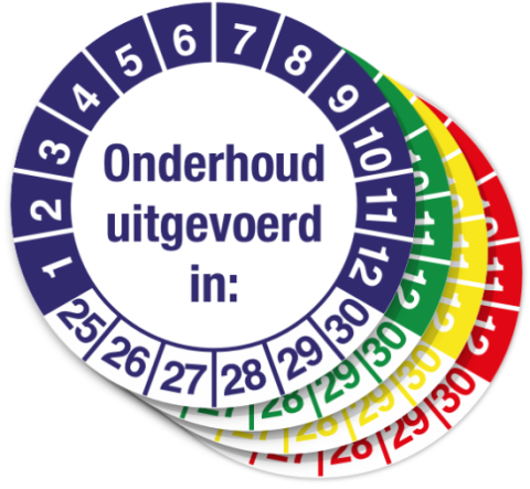 Keuringssticker Onderhoud Uitgevoerd In