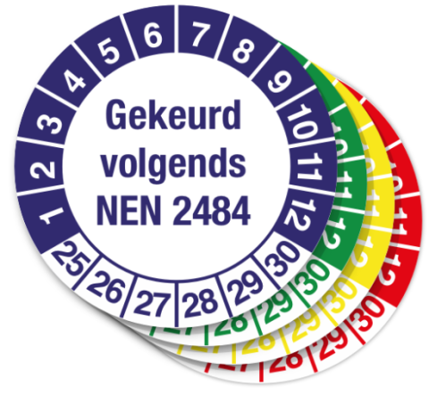 Keuringssticker gekeurd volgens NEN 2484
