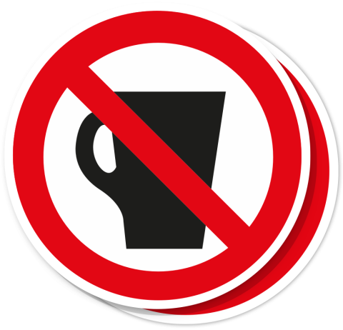 Sticker Drinken Verboden
