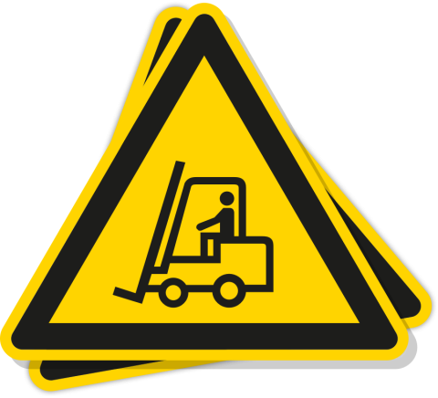 Sticker Pas Op Heftruck