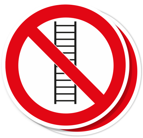 Sticker Verboden Ladder Te Gebruiken