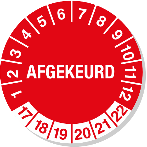 Sticker Afgekeurd