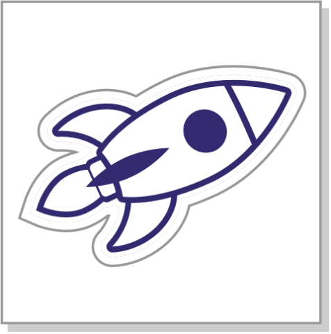 sticker met frontslit