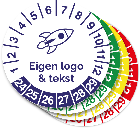 Keuringssticker eigen logo bestellen 3